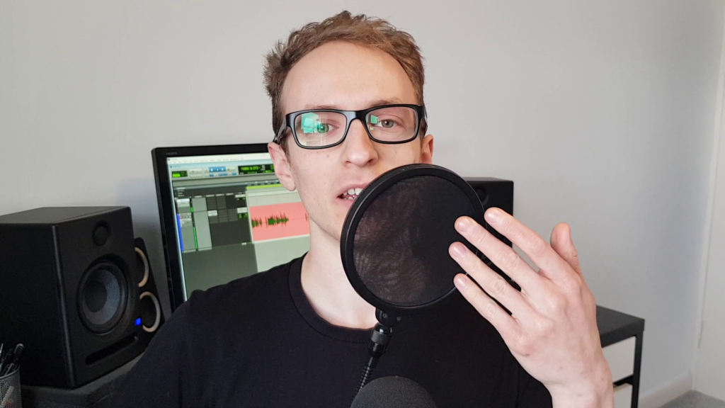 pop filter for recording podcast audio